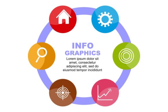 Abstract Infographic Template with Color Review