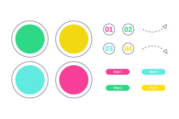 Blank Bright Vector Infographic Elements for Modern Graphics