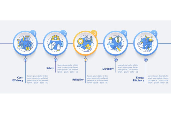 Construction Security Vector Infographic for Graphics and Infographics