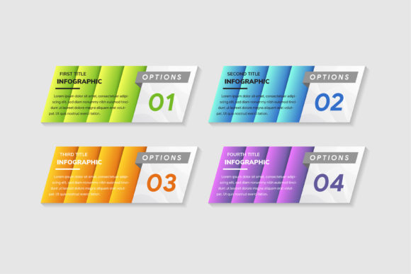 Diagonal Gradient Infographic Four for Modern Web Graphics