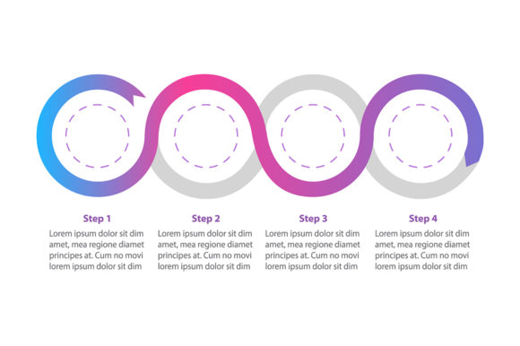 Empty Bright Flowchart Infographic for Modern Web Design