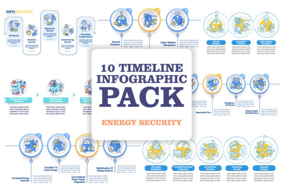 Energetic Infographic Template Bundle for Graphics and Crafts
