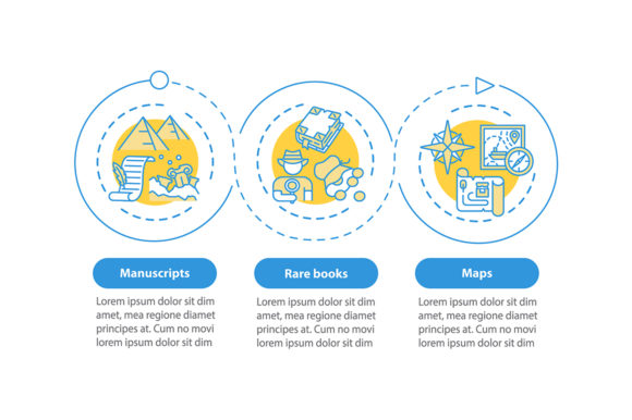 Rare Books Vector Infographic Template for Graphics and Infographics