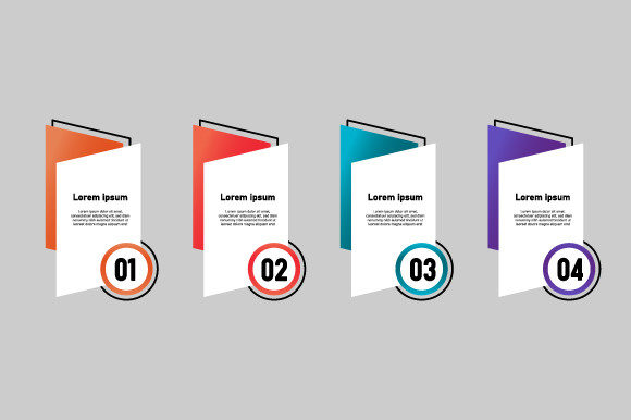 Set Colorful Abstract Business Infograph Graphics