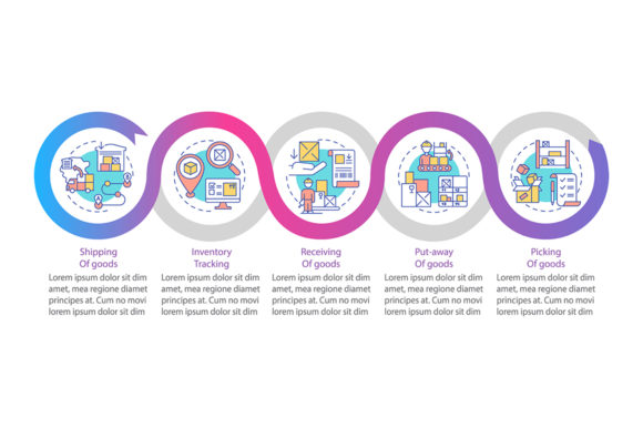 Shipping of Goods Vector Infographic for Graphics and Infographics