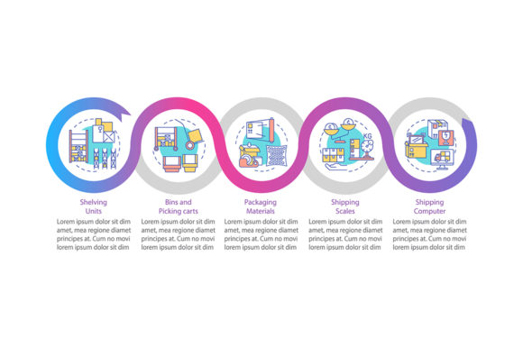 Storage Onboarding Vector Infographic for Graphics and Infographics