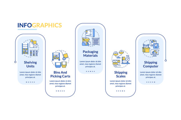Storehouse Vector Infographic Template for Graphics and Infographics