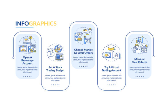Trading Steps Vector Infographic for Modern Graphics