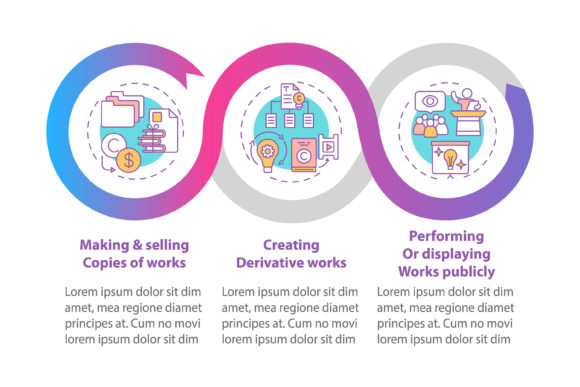Unique Author Rights Vector Infographic for Branding and Packaging