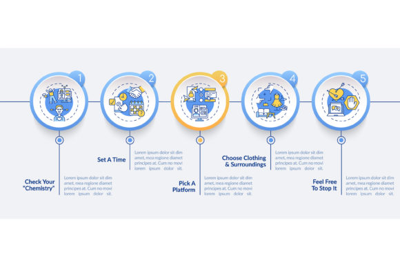 Video Dating Tips Vector Infographic for Graphics and Infographics