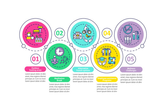 Workspace Wellness Practices Infographic: A Graphic Design Asset for Modern Branding